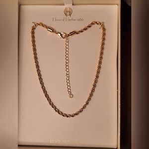 NWOT House of Harlow 1960 Gold Plated Rope Chain Necklace